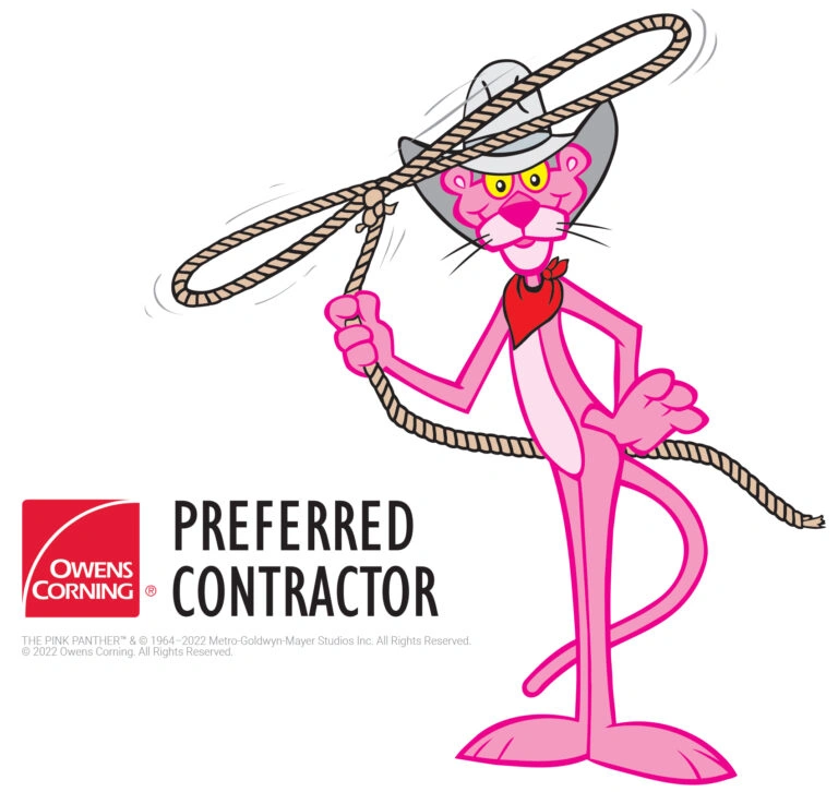 Pink Panther Owens Corning Preferred Contractor Ad.