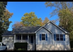 ABefore of aged roof needing attention in Montross, VA