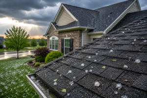 hail damage to a roof